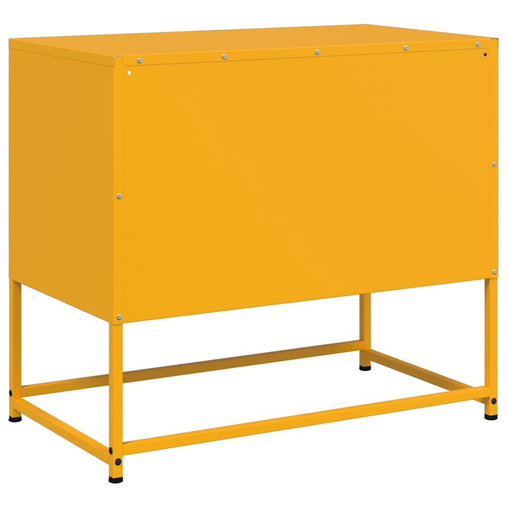 Meuble TV jaune moutarde 68x39x60,5 cm acier - XIOS