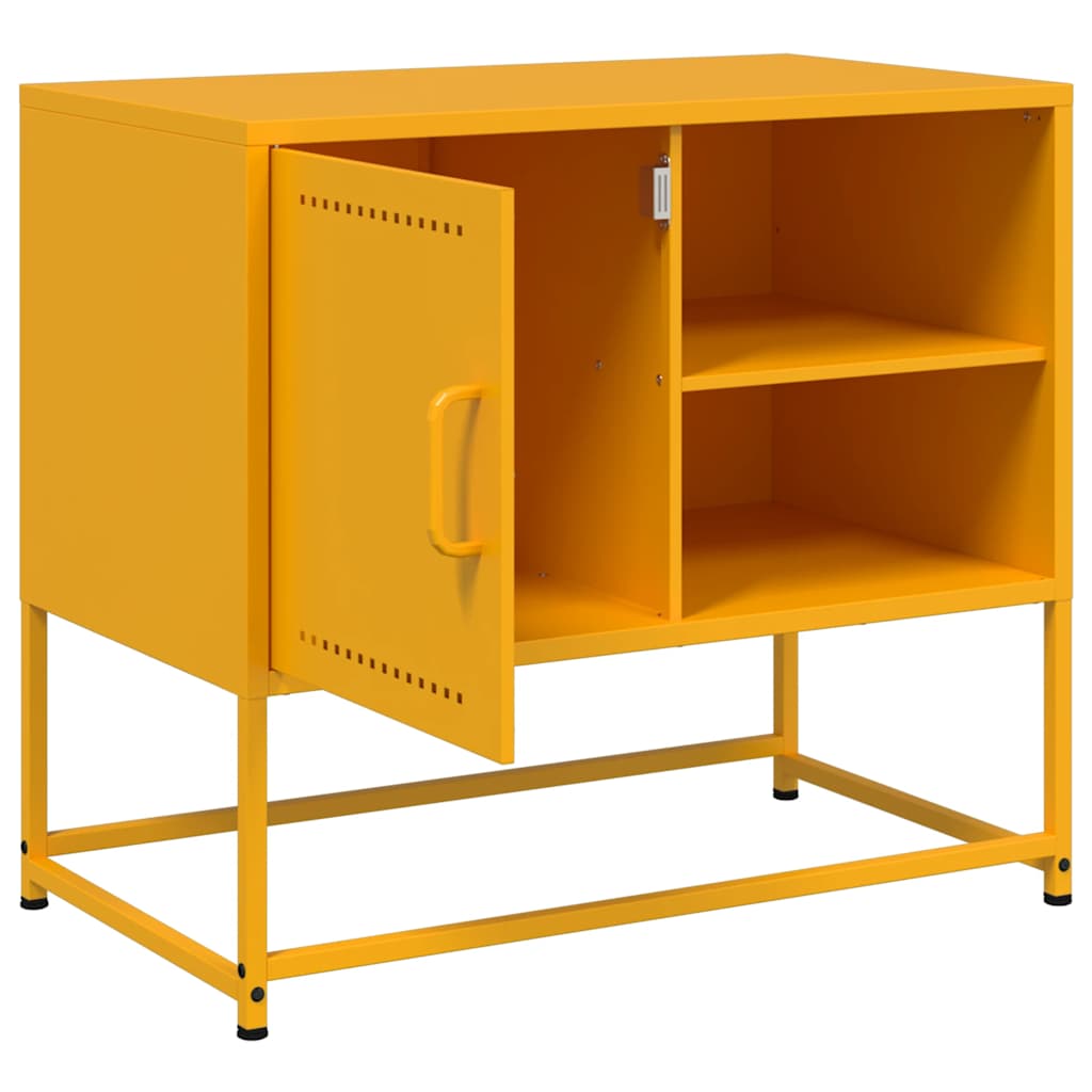 Meuble TV jaune moutarde 68x39x60,5 cm acier - XIOS