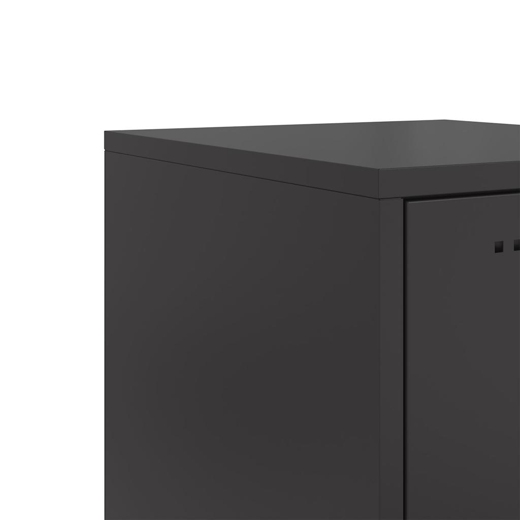 Buffet haut noir 36x39x123 cm acier - XIOS