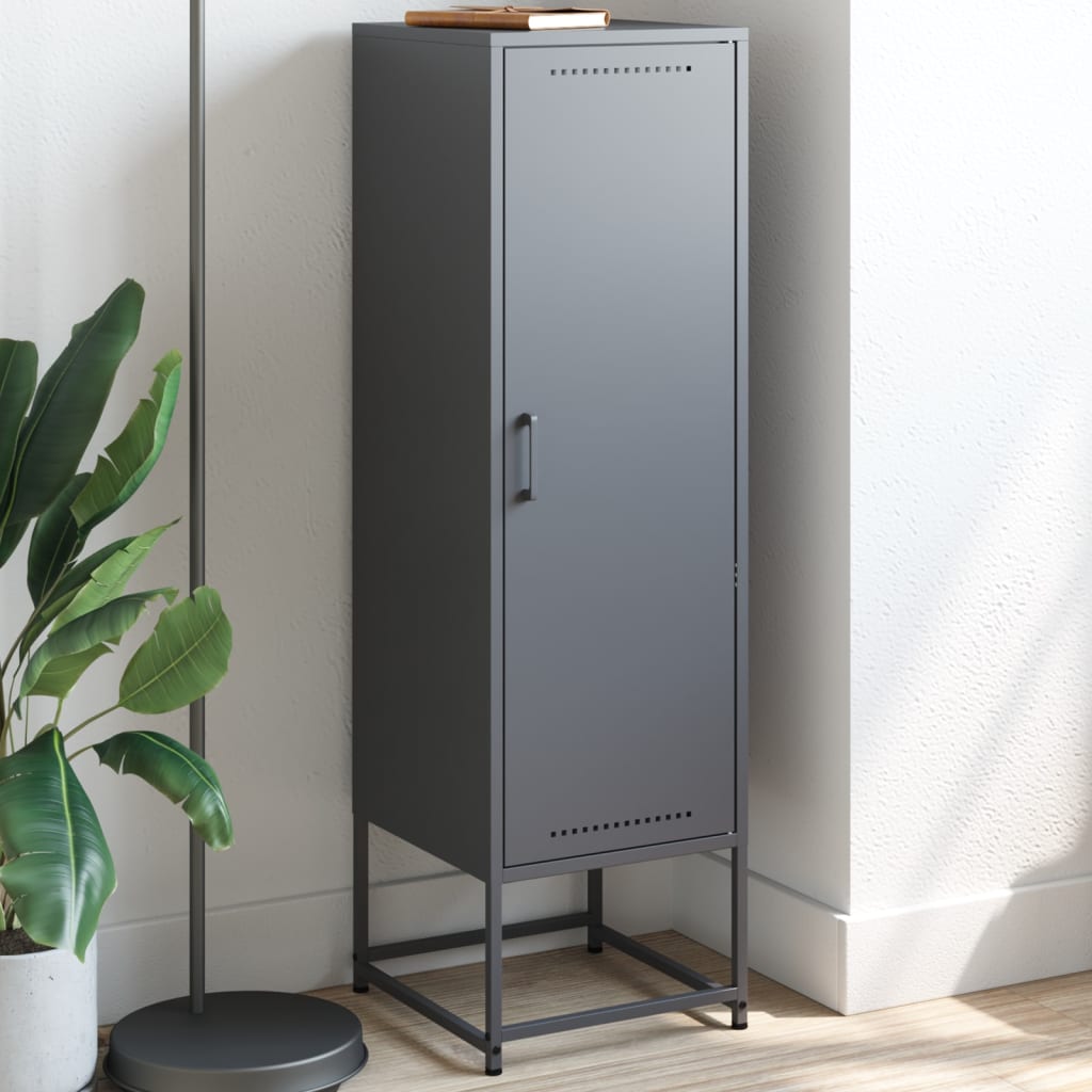 Buffet haut anthracite 36x39x123 cm acier - XIOS