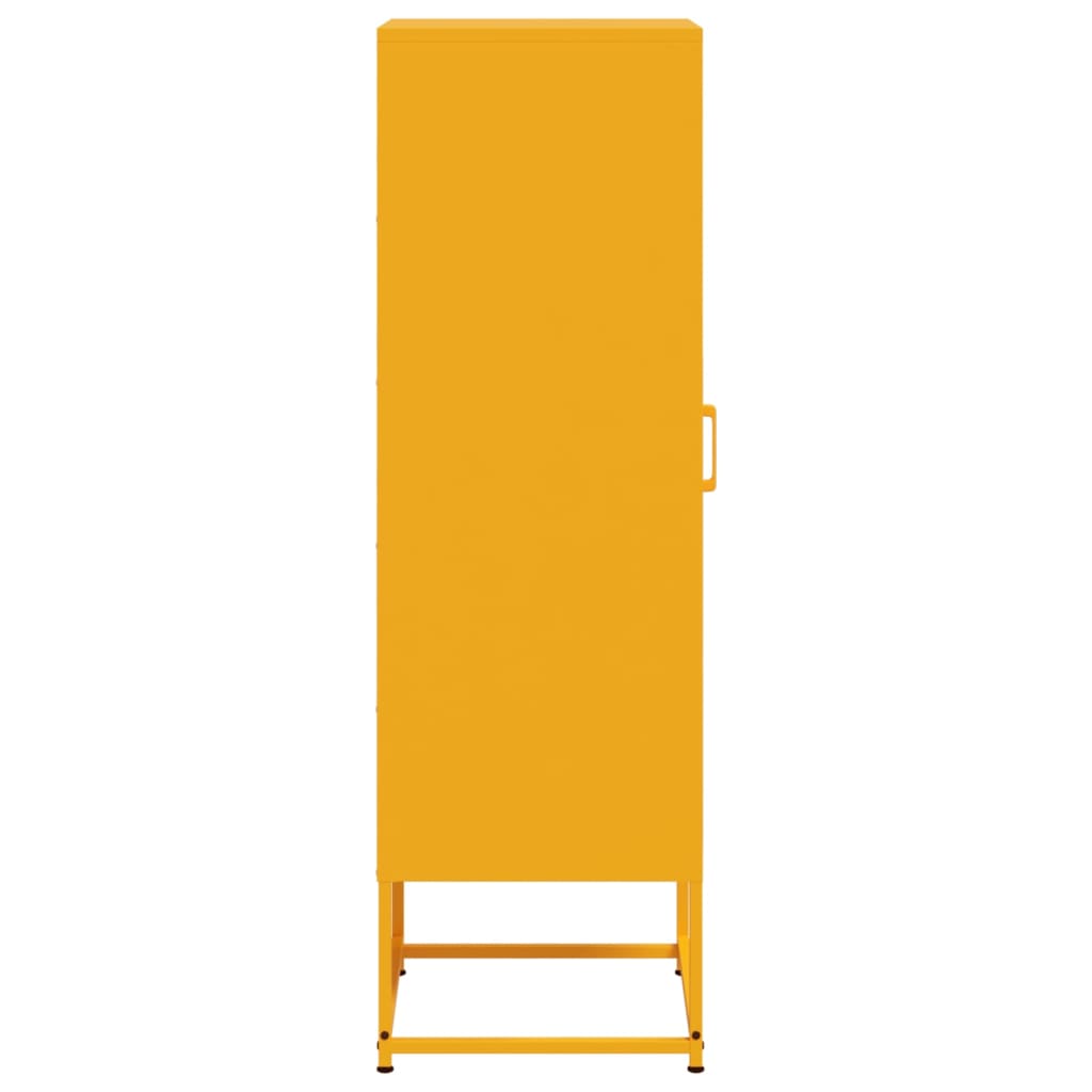 Buffet jaune moutarde 36x39x123 cm acier - XIOS