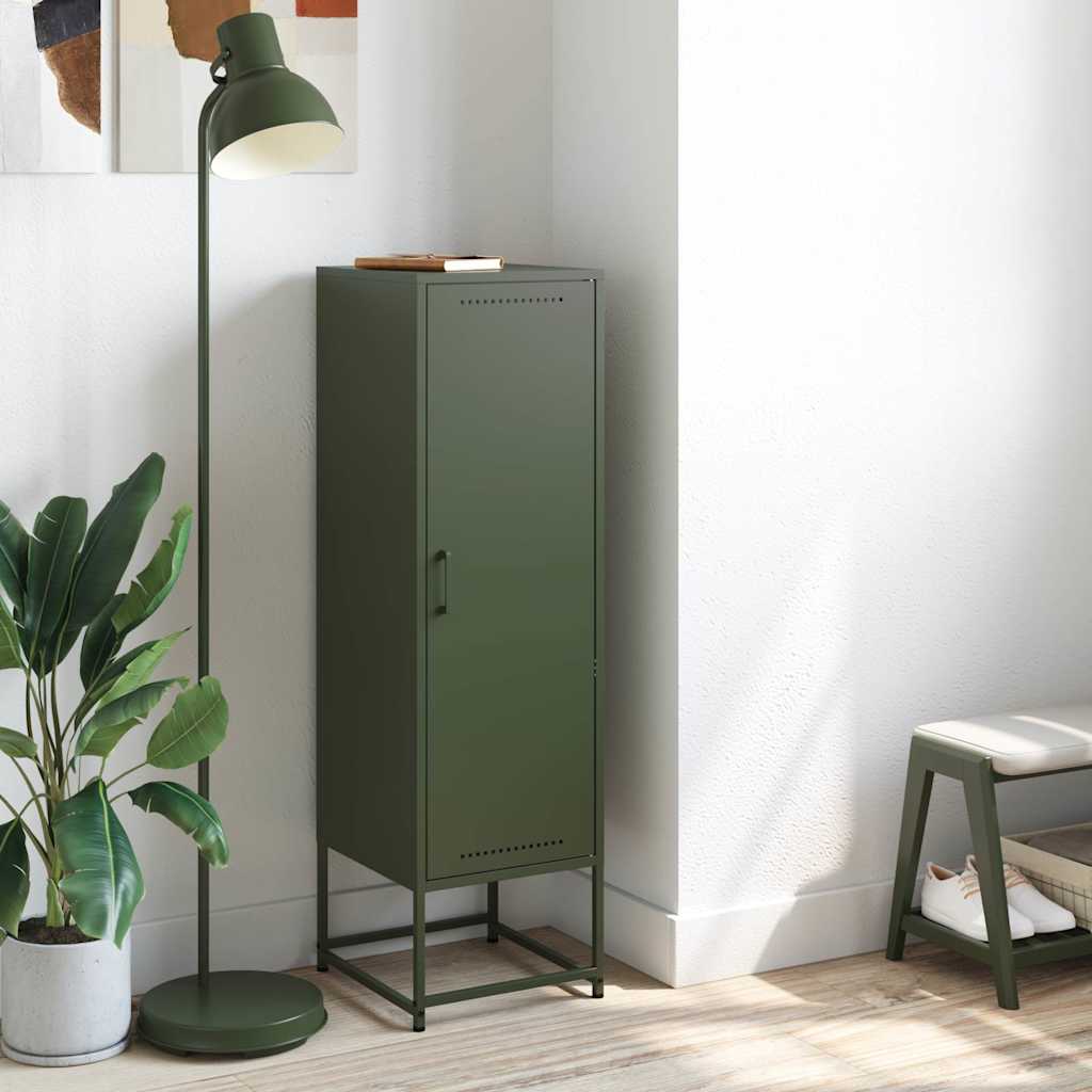 Buffet vert olive 36x39x123 cm acier - XIOS