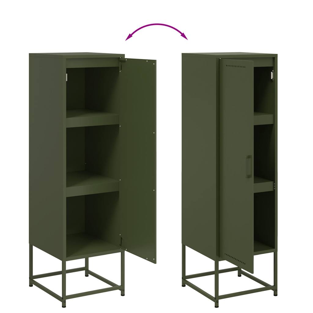 Buffet vert olive 36x39x123 cm acier - XIOS