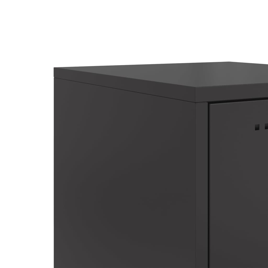 Buffet haut noir 36x39x107 cm acier - XIOS