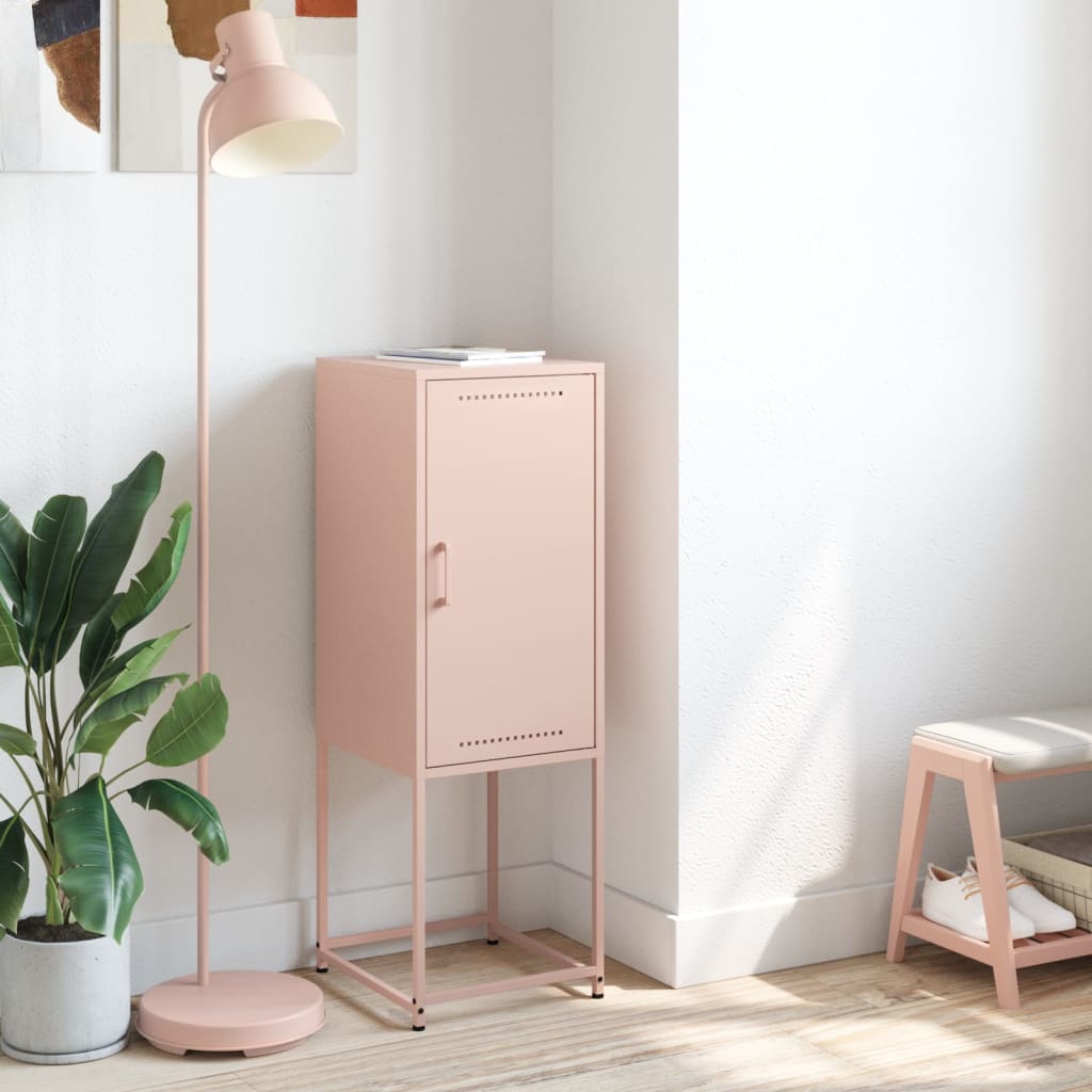 Buffet haut rose 36x39x107 cm acier - XIOS