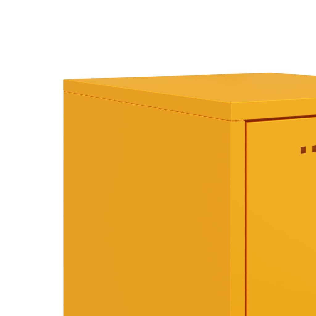 Buffet jaune moutarde 36x39x107 cm acier - XIOS