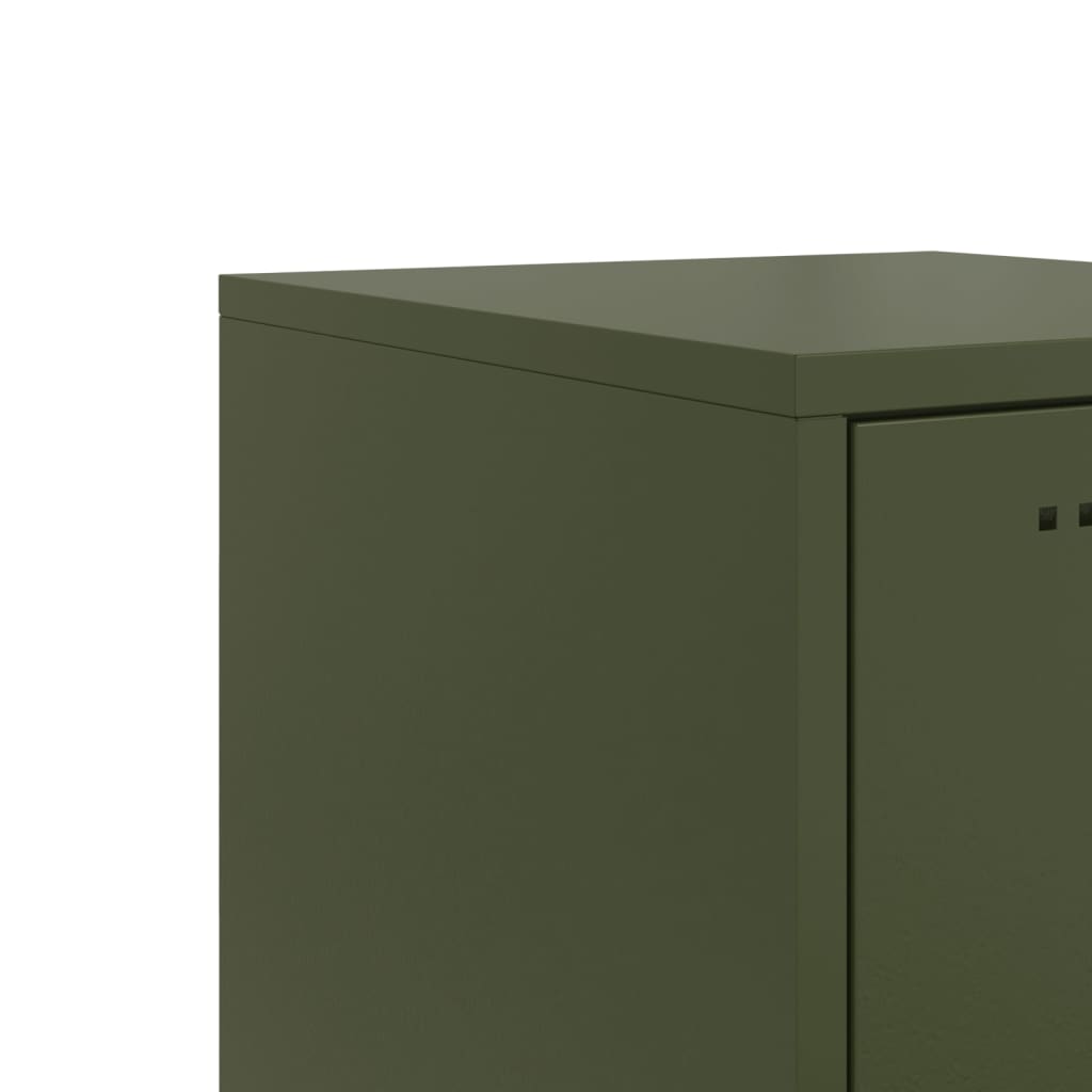 Buffet vert olive 36x39x107 cm acier - XIOS