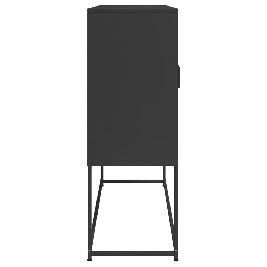 Buffet haut noir 100,5x39x107 cm acier - XIOS