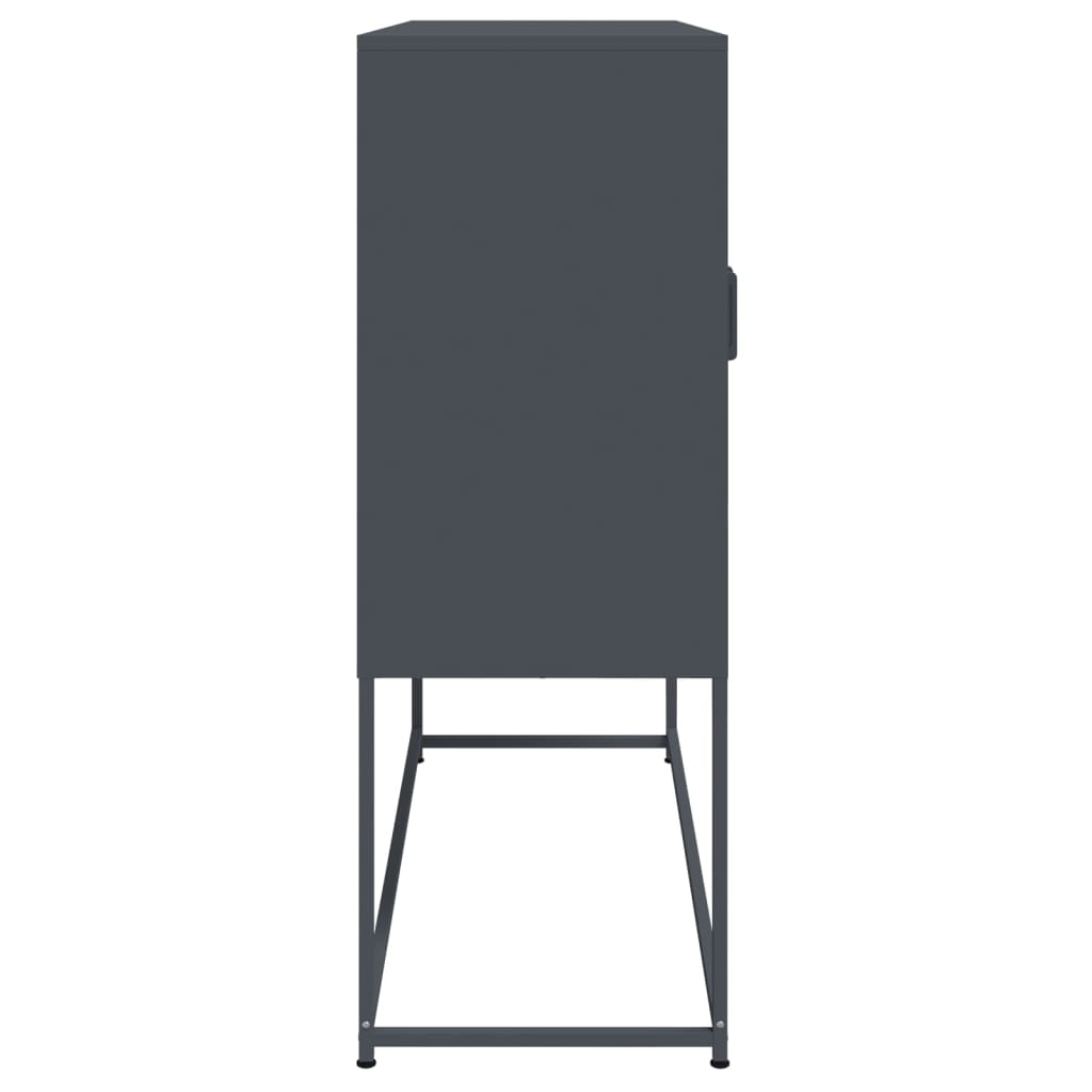 Buffet haut anthracite 100,5x39x107 cm acier - XIOS