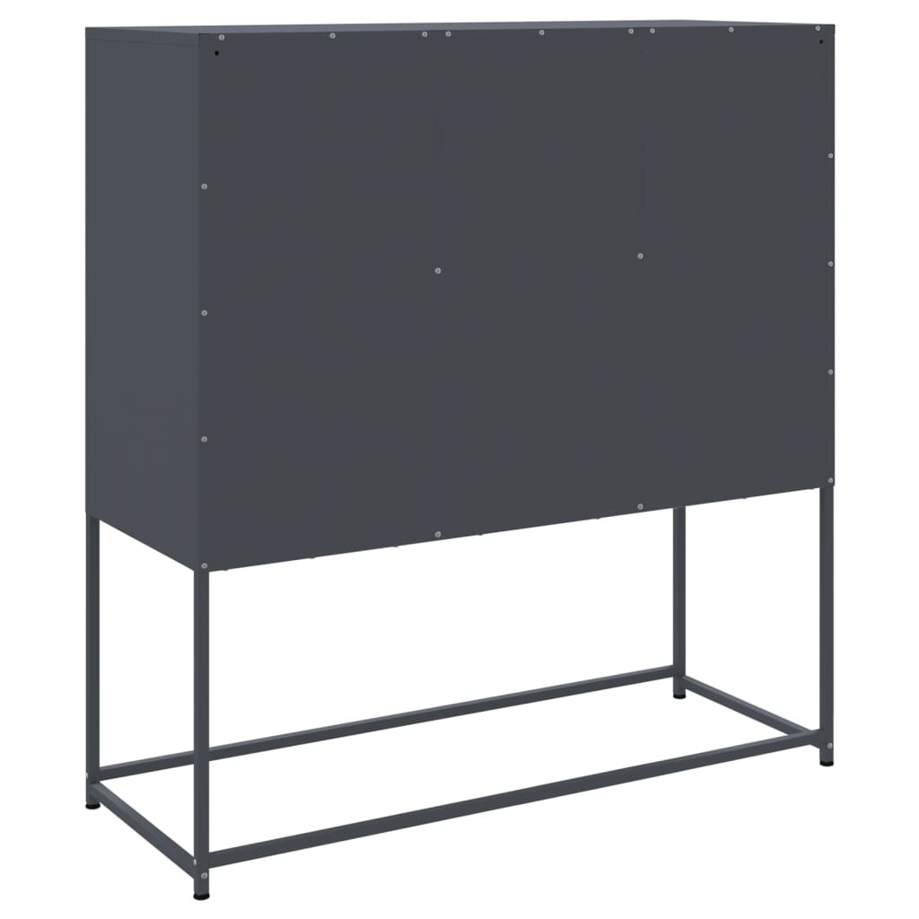 Buffet haut anthracite 100,5x39x107 cm acier - XIOS