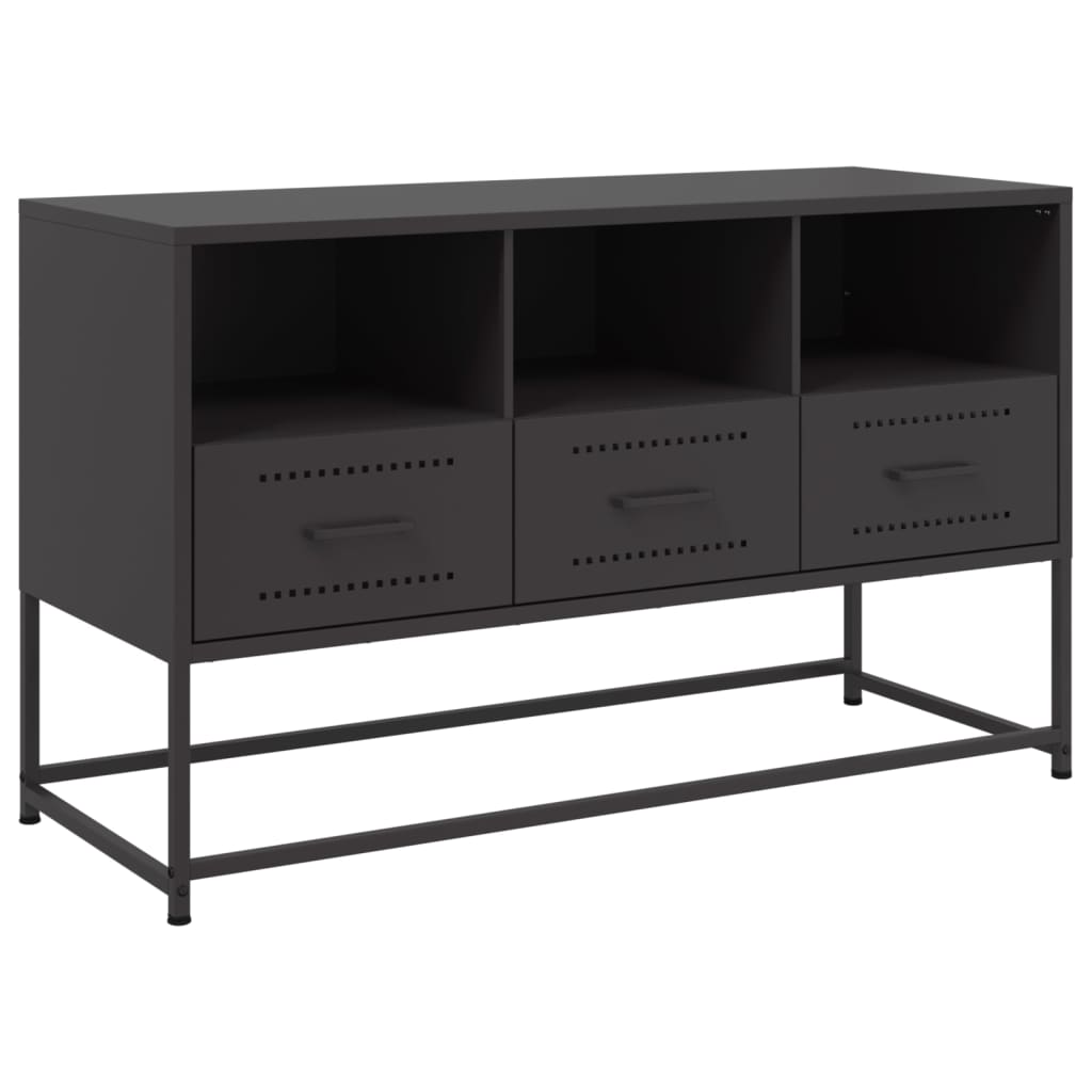 Meuble TV noir 100,5x39x60,5 cm acier - XIOS