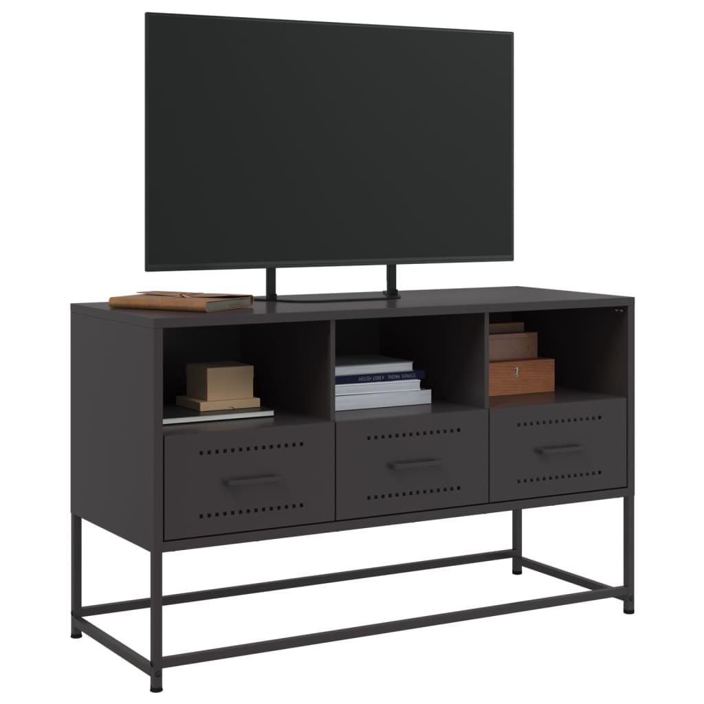 Meuble TV noir 100,5x39x60,5 cm acier - XIOS