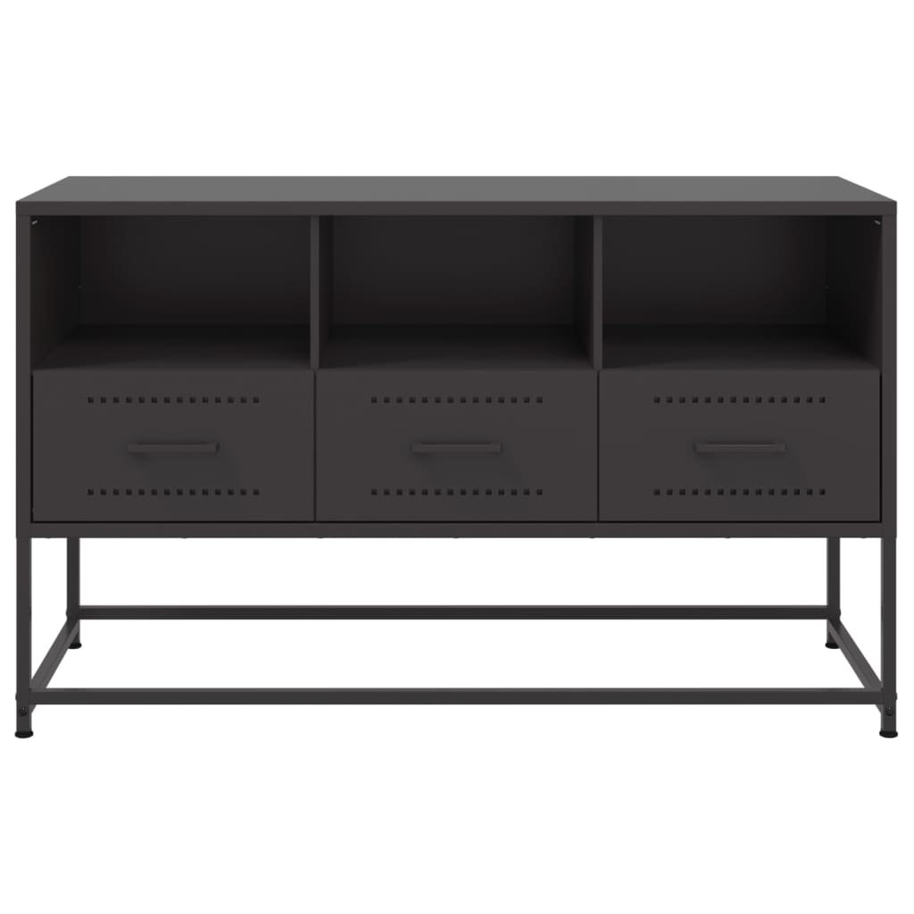 Meuble TV noir 100,5x39x60,5 cm acier - XIOS