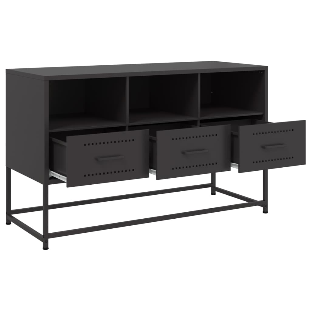 Meuble TV noir 100,5x39x60,5 cm acier - XIOS