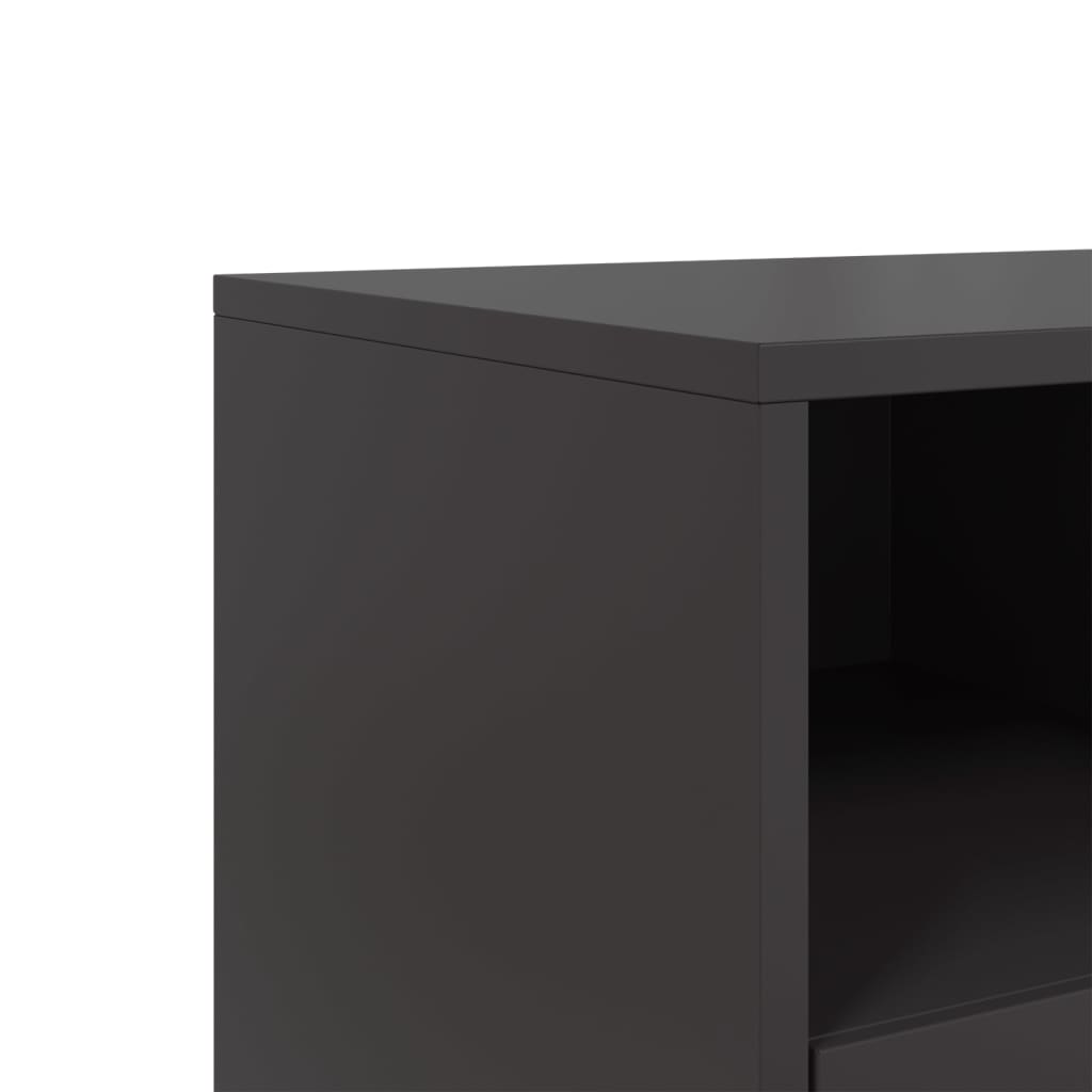 Meuble TV noir 100,5x39x60,5 cm acier - XIOS