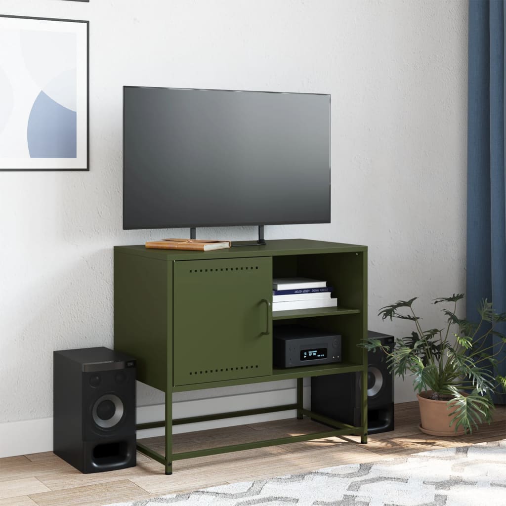 Meuble TV jaune moutarde 100,5x39x60,5 cm acier - XIOS
