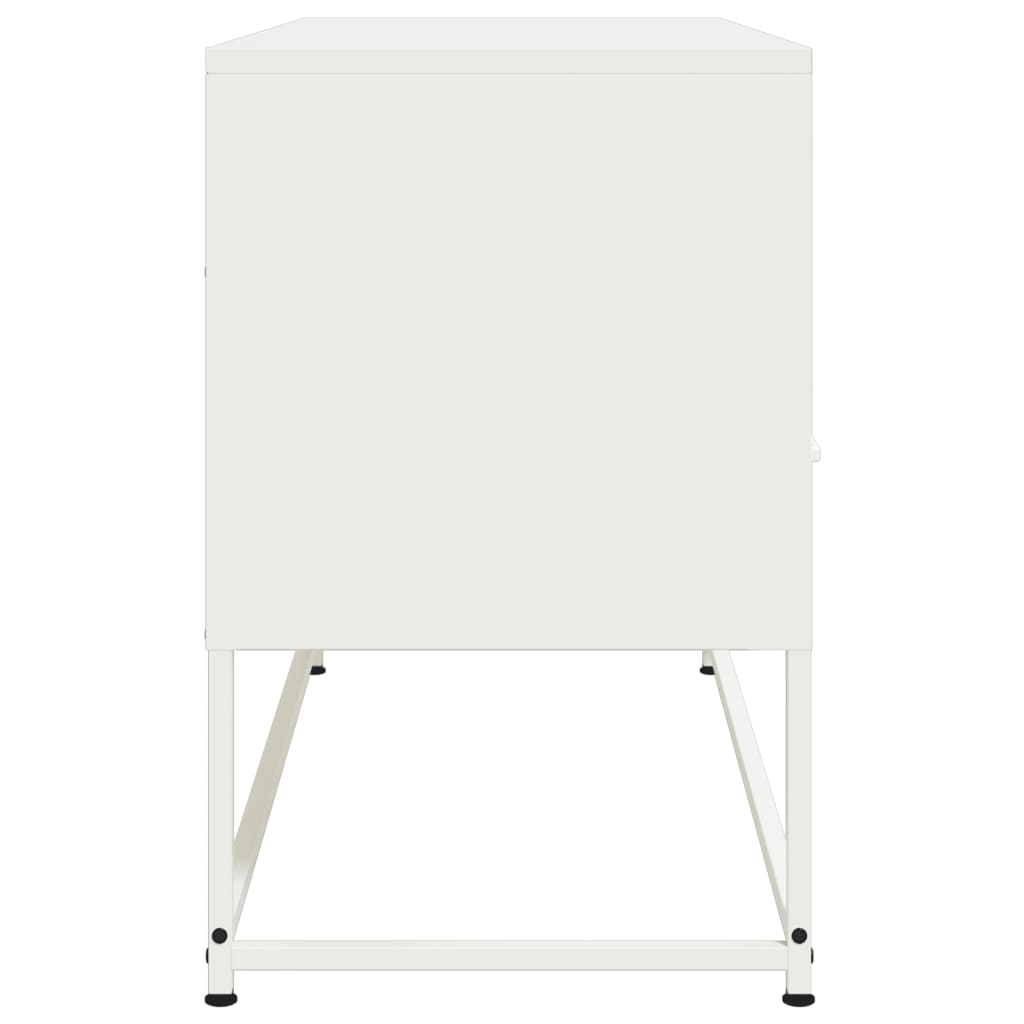 Meuble TV blanc 100,5x39x60,5 cm acier - XIOS