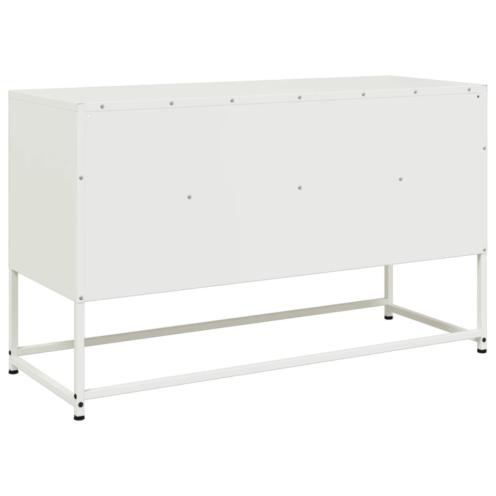 Meuble TV blanc 100,5x39x60,5 cm acier - XIOS