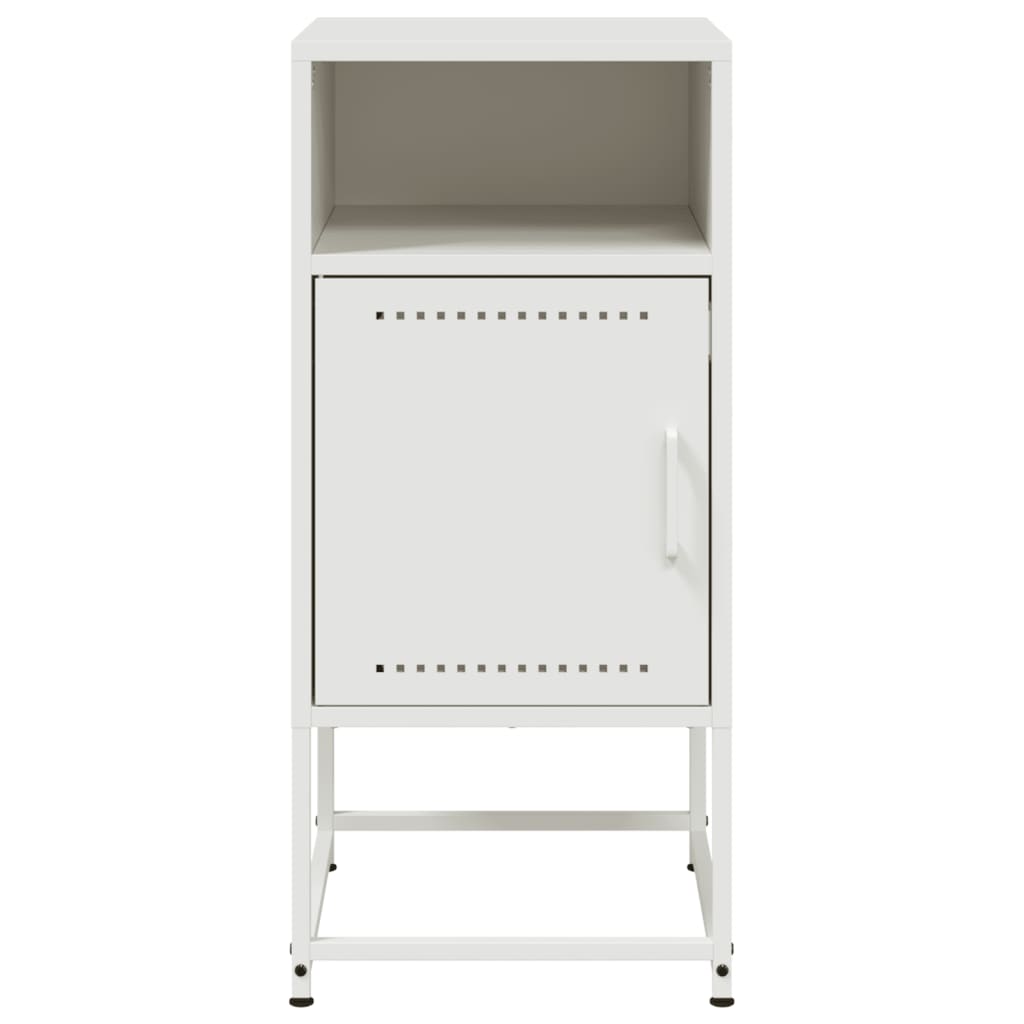 Tables de chevet 2 pcs blanc 36x39x78 cm acier - XIOS