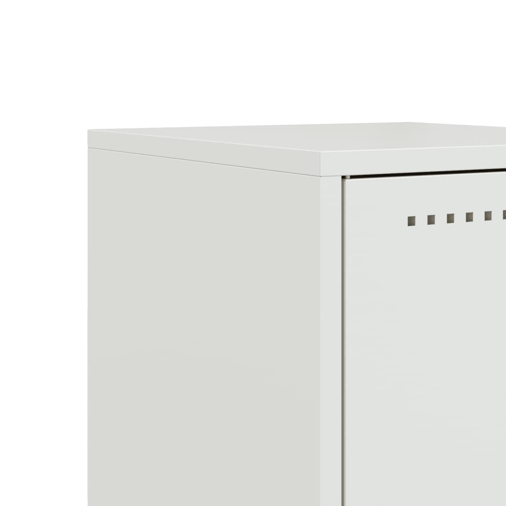 Tables de chevet 2 pcs blanc 36x39x78 cm acier - XIOS