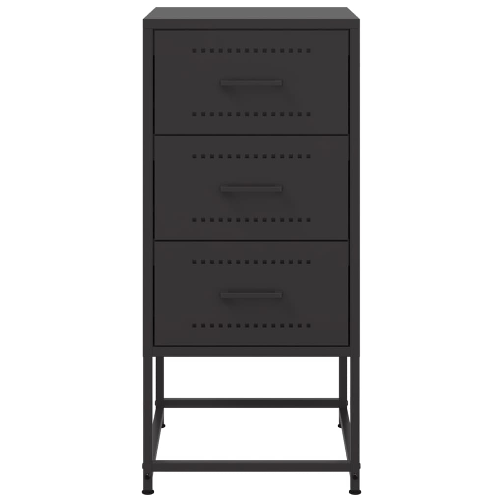 Tables de chevet 2 pcs noir 36x39x78 cm acier - XIOS