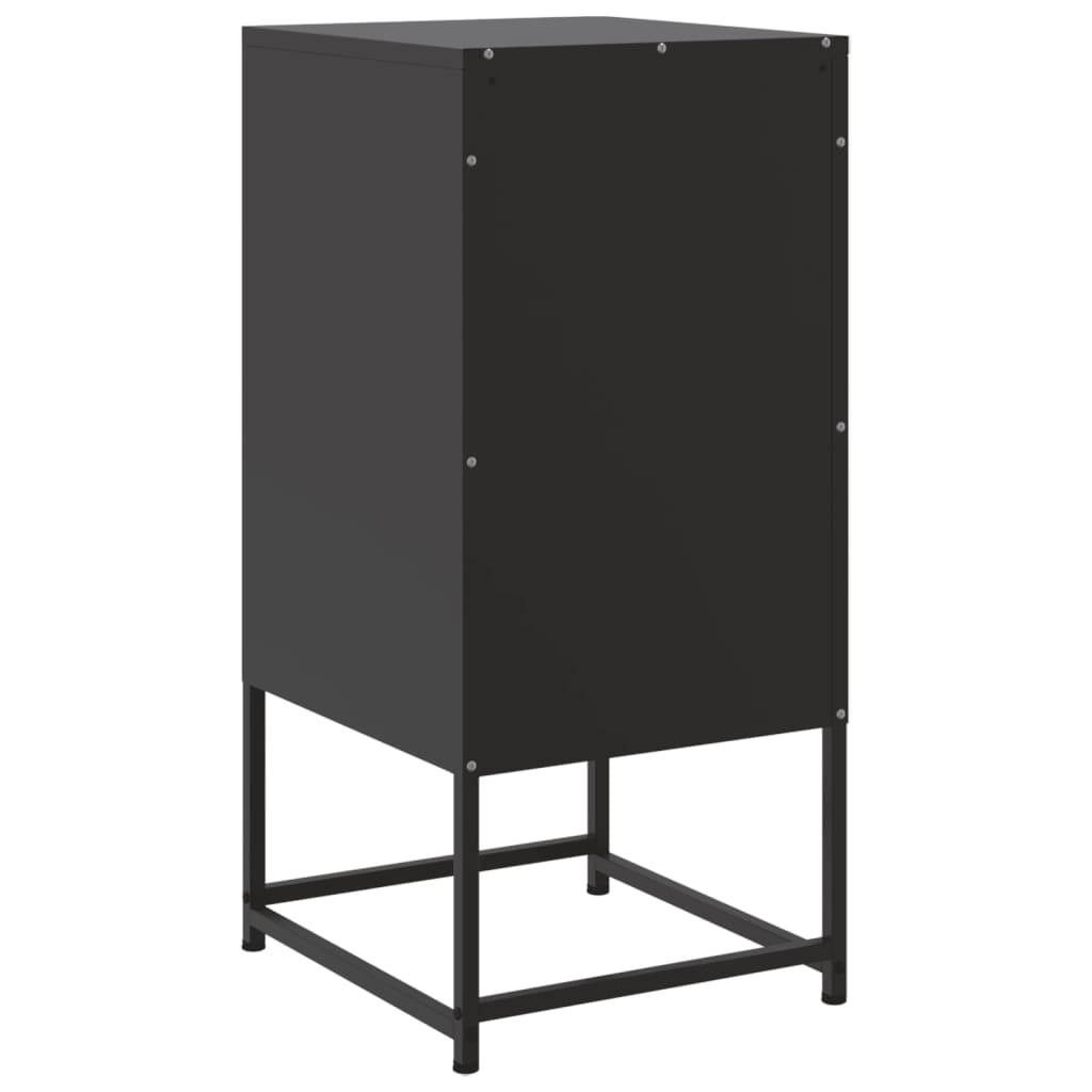 Tables de chevet 2 pcs noir 36x39x78 cm acier - XIOS