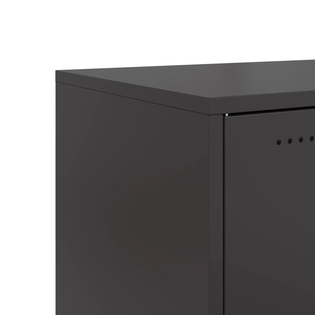 Tables de chevet 2 pcs noir 36x39x78 cm acier - XIOS