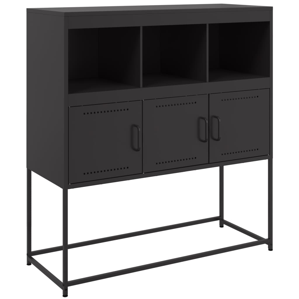 Buffet noir 100,5x39x107 cm acier - XIOS