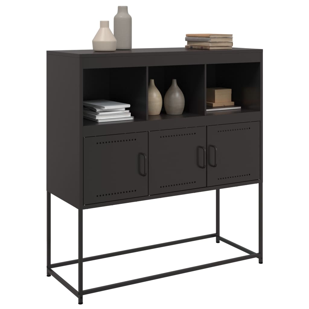 Buffet noir 100,5x39x107 cm acier - XIOS