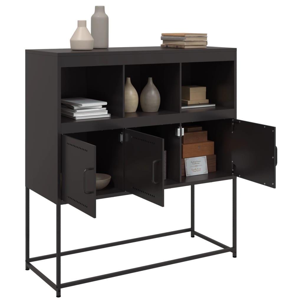 Buffet noir 100,5x39x107 cm acier - XIOS