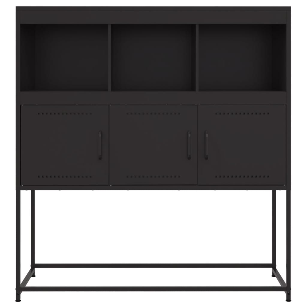 Buffet noir 100,5x39x107 cm acier - XIOS