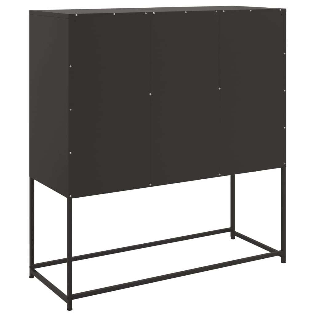 Buffet noir 100,5x39x107 cm acier - XIOS
