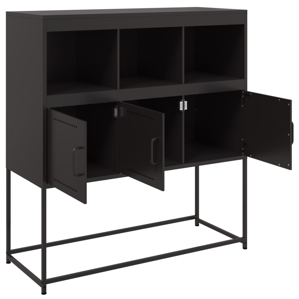 Buffet noir 100,5x39x107 cm acier - XIOS