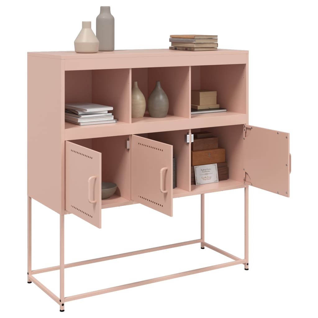 Buffet rose 100,5x39x107 cm acier - XIOS