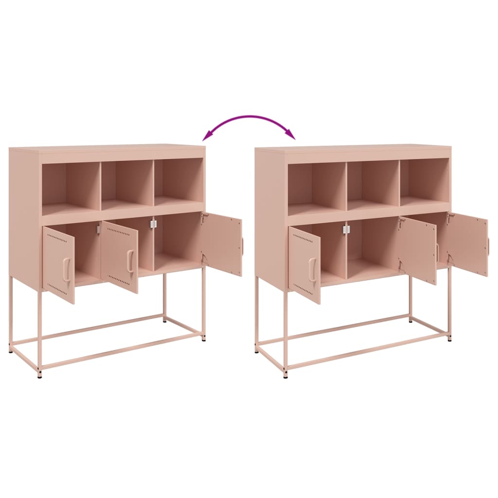 Buffet rose 100,5x39x107 cm acier - XIOS