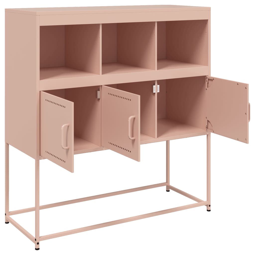 Buffet rose 100,5x39x107 cm acier - XIOS