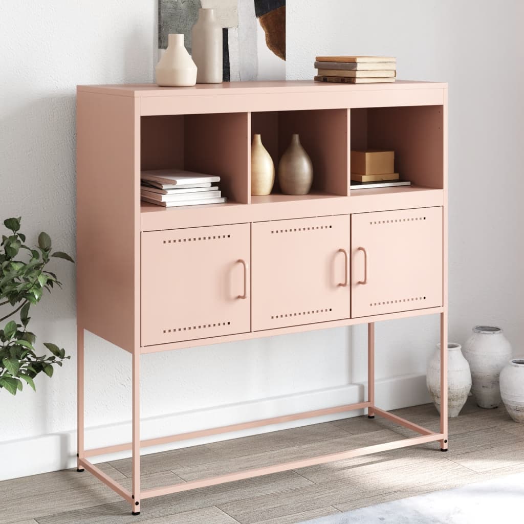 Buffet rose 100,5x39x107 cm acier - XIOS