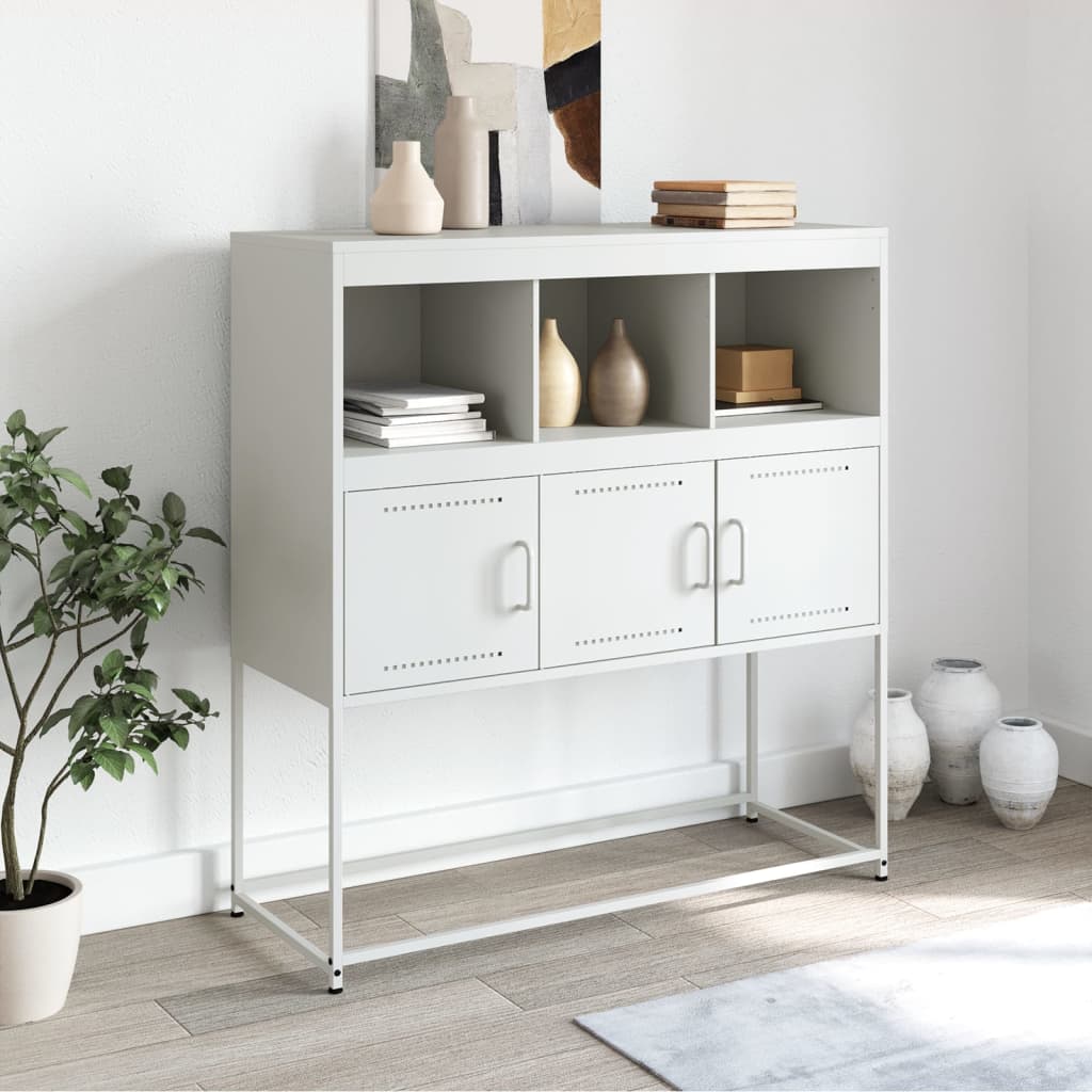 Buffet blanc 100,5x39x107 cm acier - XIOS