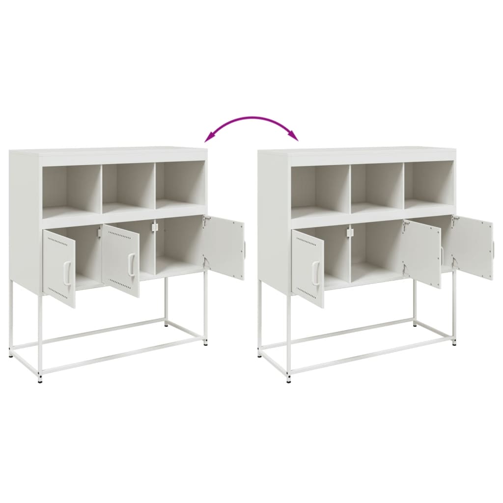 Buffet blanc 100,5x39x107 cm acier - XIOS