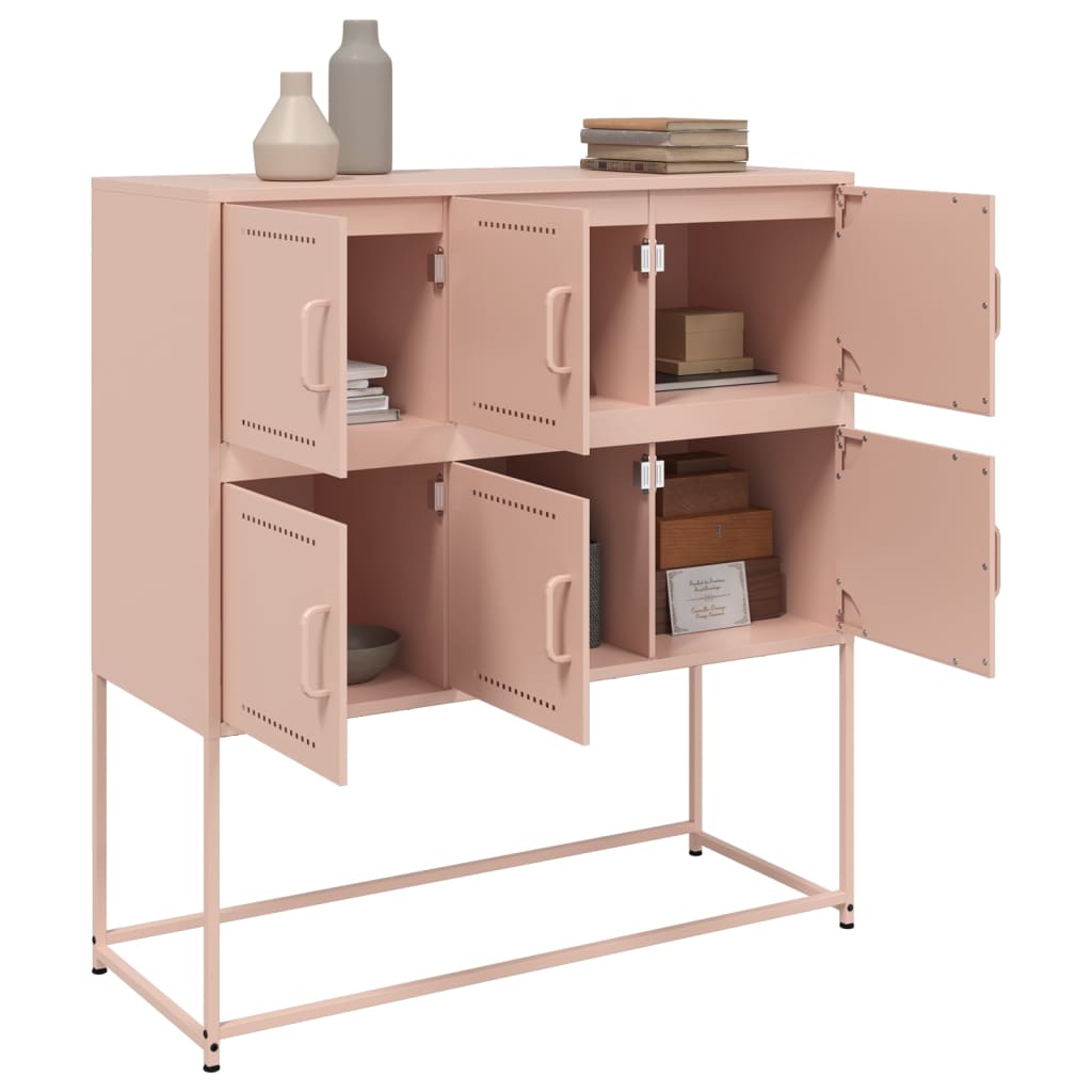 Buffet rose 100,5x39x107 cm acier - XIOS