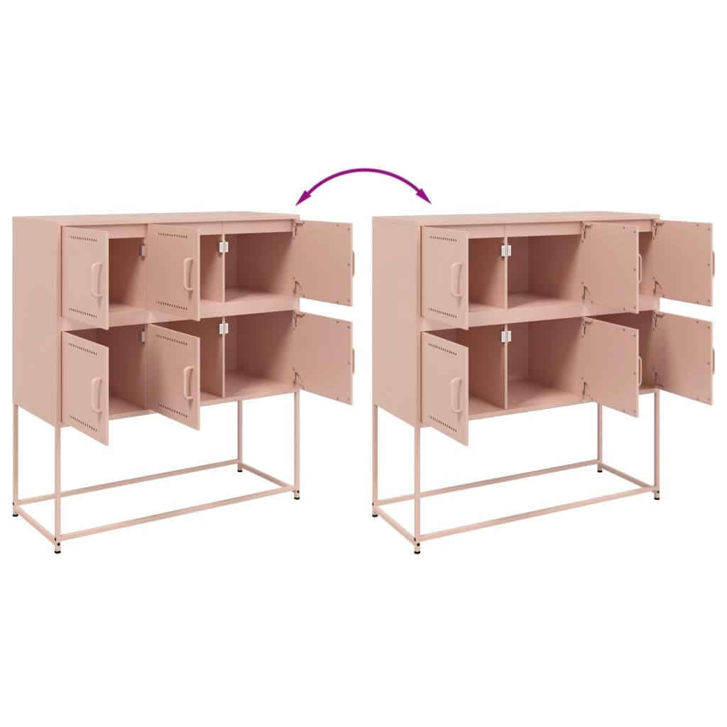 Buffet rose 100,5x39x107 cm acier - XIOS