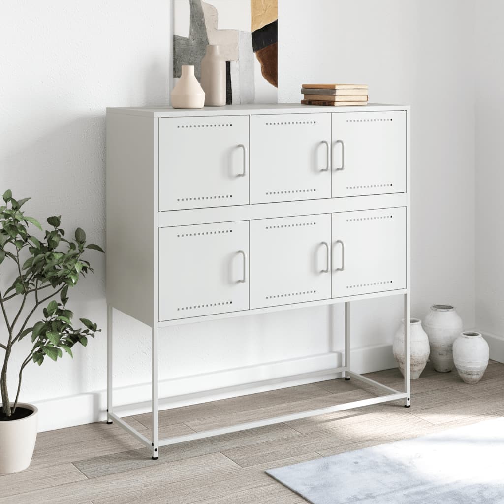 Buffet blanc 100,5x39x107 cm acier - XIOS