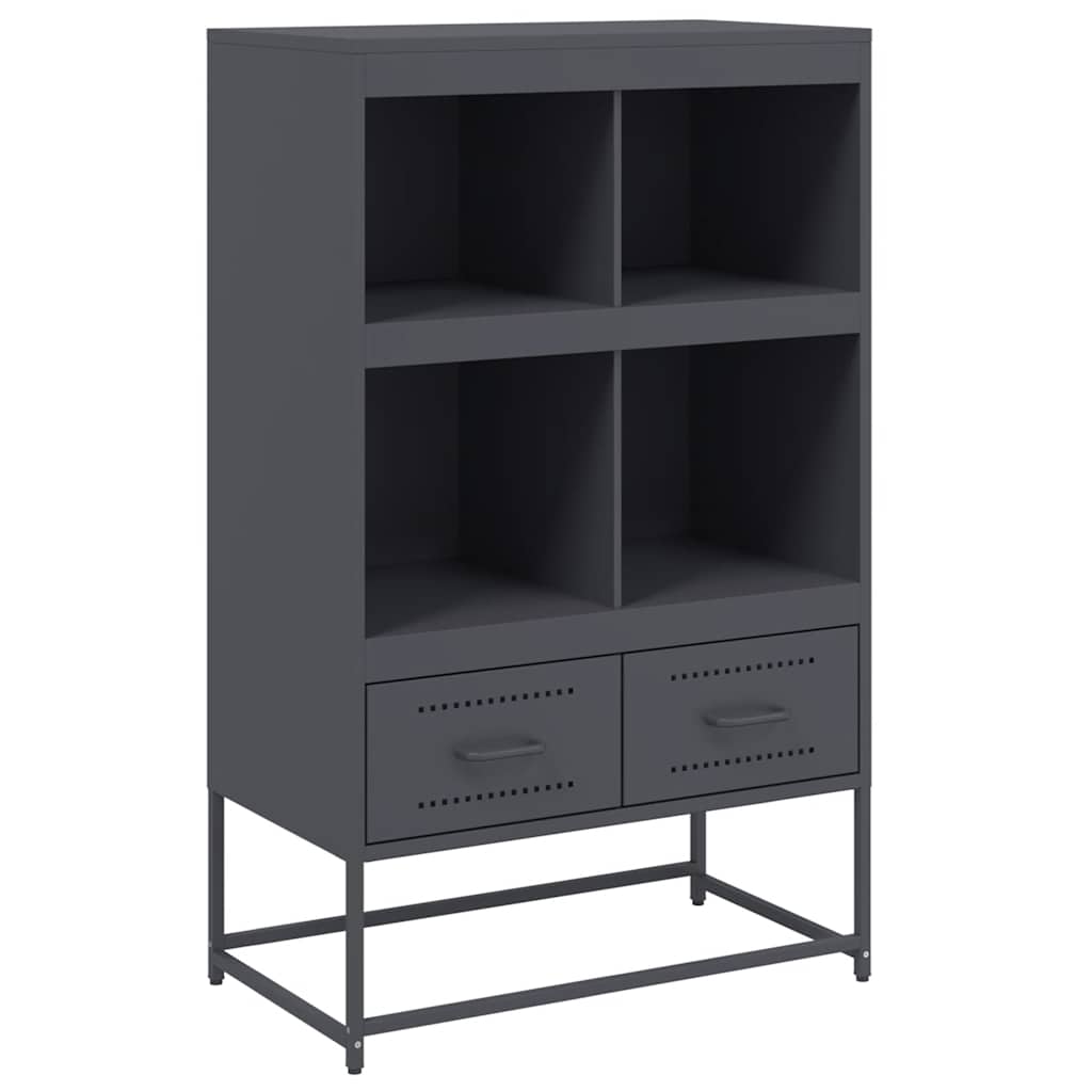 Buffet haut anthracite 68x39x111,5 cm acier - XIOS