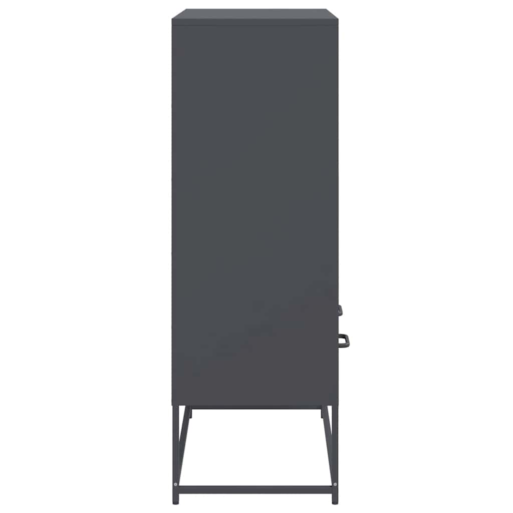 Buffet haut anthracite 68x39x111,5 cm acier - XIOS