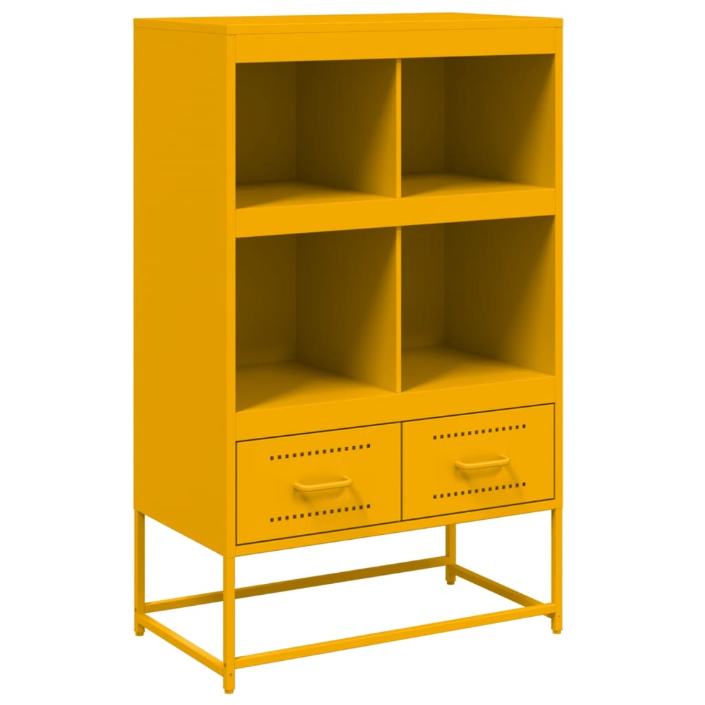 Buffet haut jaune moutarde 68,5x39x111,5cm acier laminé à froid Buffets & bahuts vidaXL   