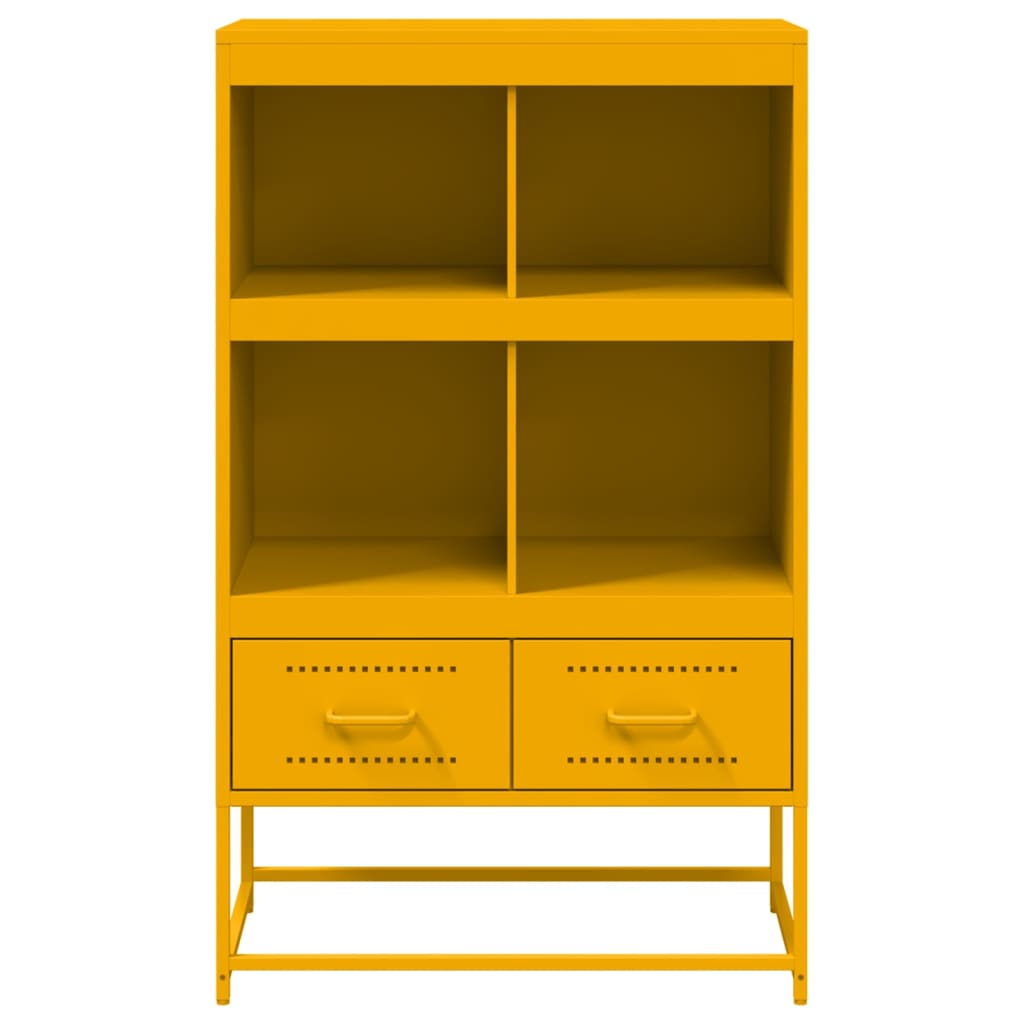 Buffet haut jaune moutarde 68,5x39x111,5cm acier laminé à froid Buffets & bahuts vidaXL   