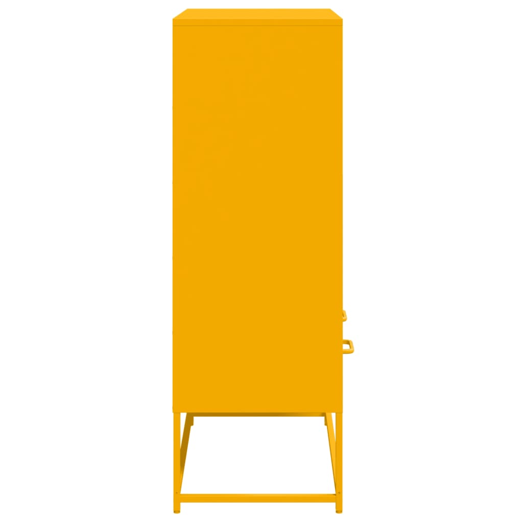 Buffet haut jaune moutarde 68,5x39x111,5cm acier laminé à froid Buffets & bahuts vidaXL   