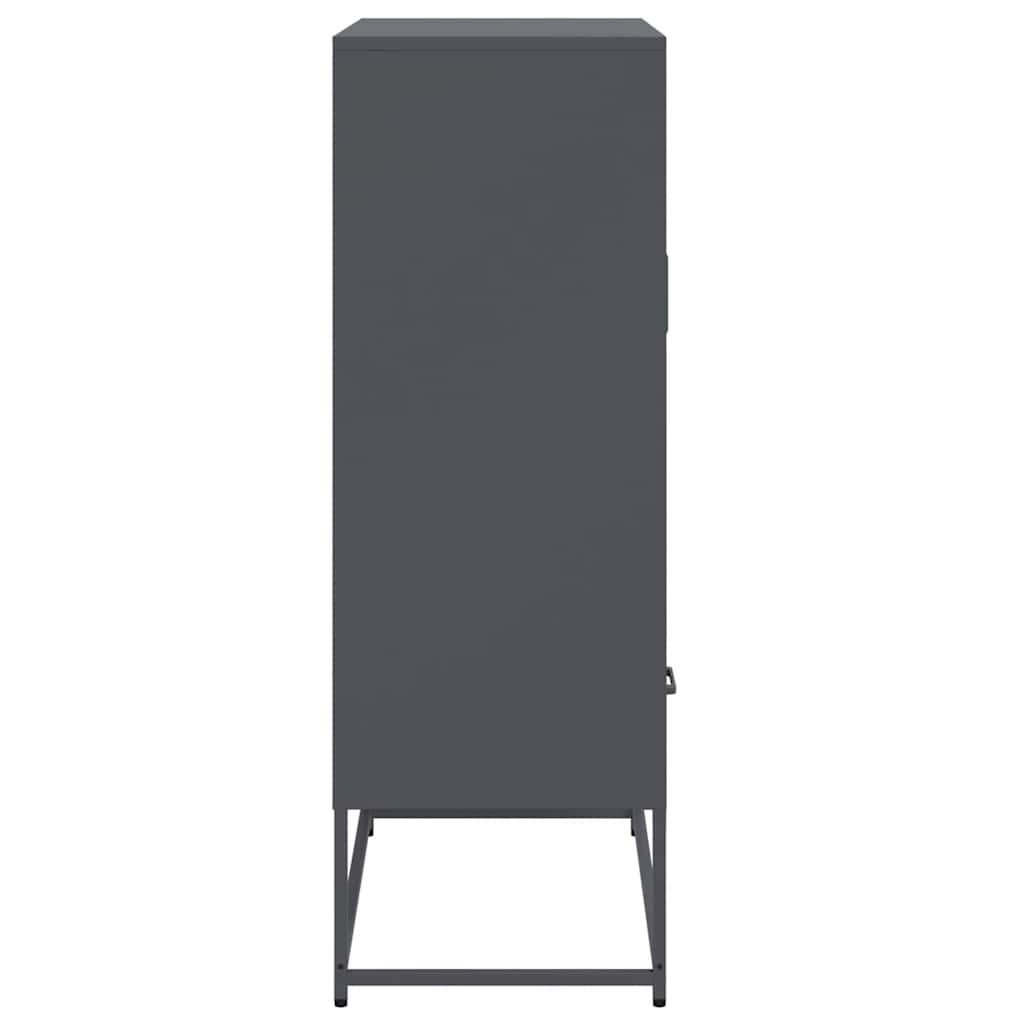 Buffet haut anthracite 68x39x111,5 cm acier - XIOS