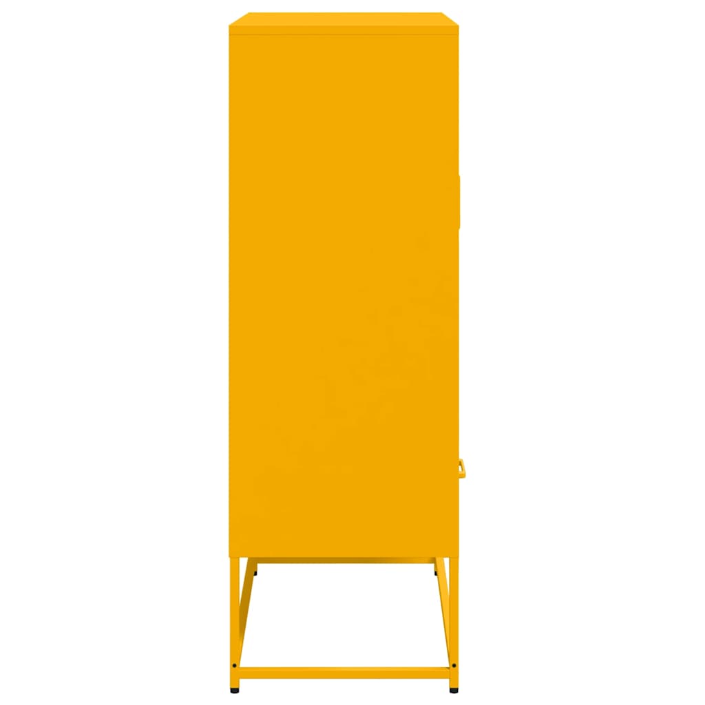 Buffet haut jaune moutarde 68x39x111,5 cm acier - XIOS