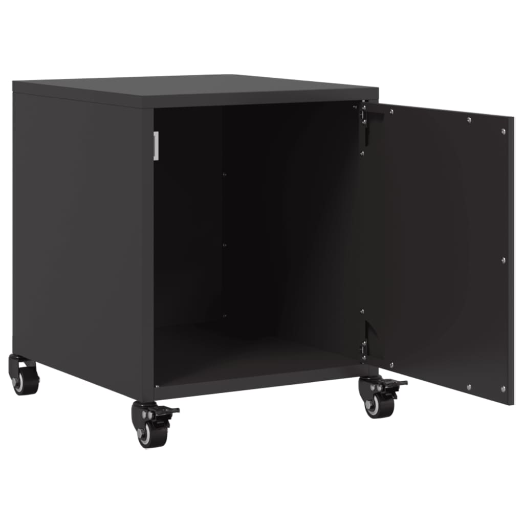 Tables de chevet 2 pcs noir 36x39x43,5 cm acier - XIOS